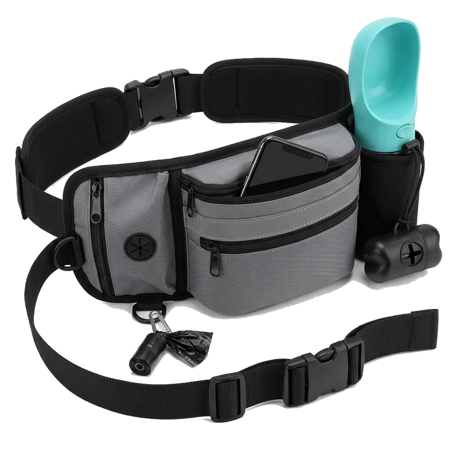 Dog Walking Waist Bag with Bottle Holder
