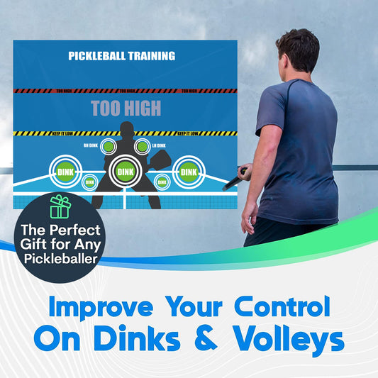 Pickleball Wall Training Kit – Target Mat, 3 Quiet Foam Balls & Ball Picker