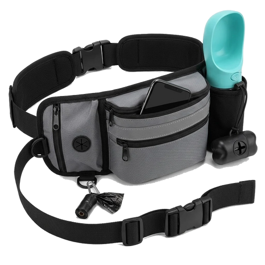 Dog Walking Waist Bag with Bottle Holder